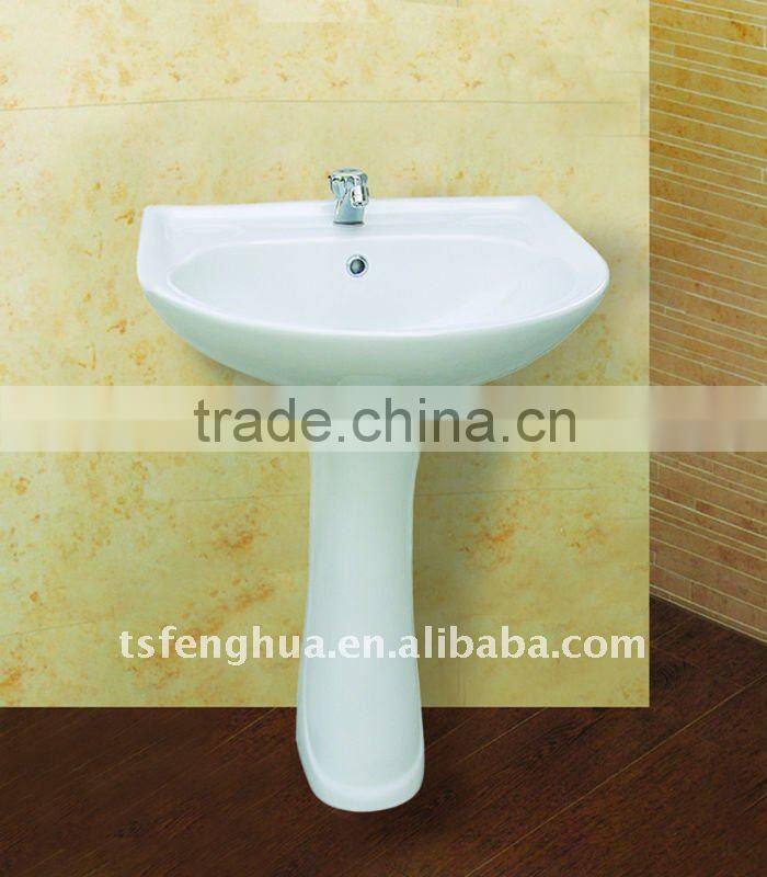 FH7 Washbasin With Full Pedestal Sanitary Ware Ceramic Bathroom Design