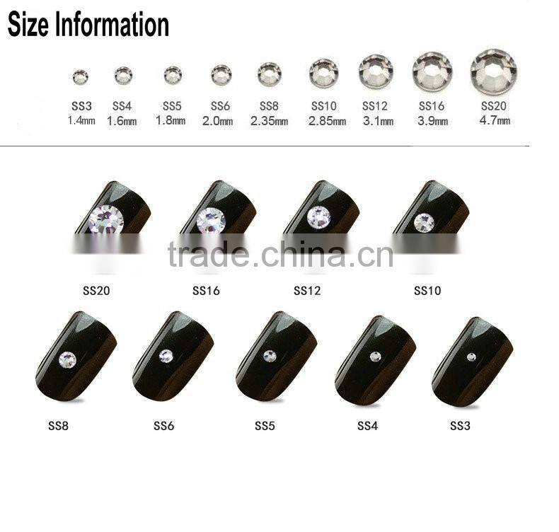 White Clear Shining Nail Art Crystal 3D Nail Decoration Rhinestone