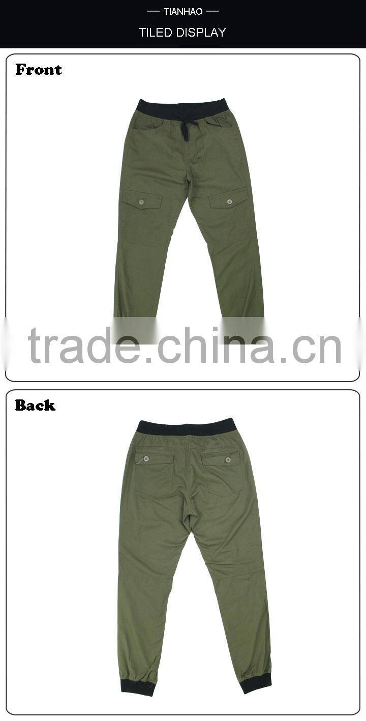 Custom Design Cotton Army Green Harem Pants Wholesale for Men