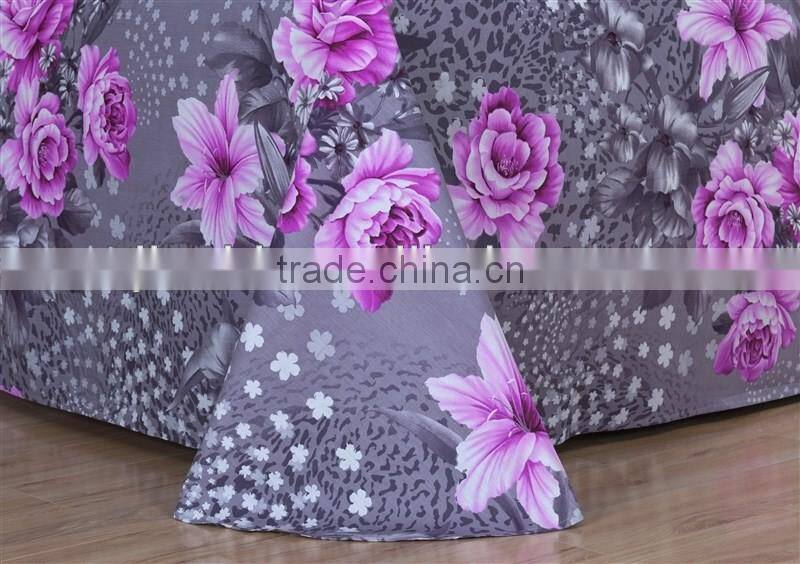 cotton printed flower design bed sheet/flower design bed sheet