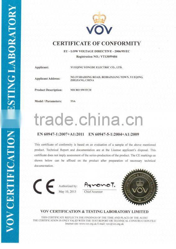 Newest mini waterproof adjustable roller arm Limit Switch TSA-031