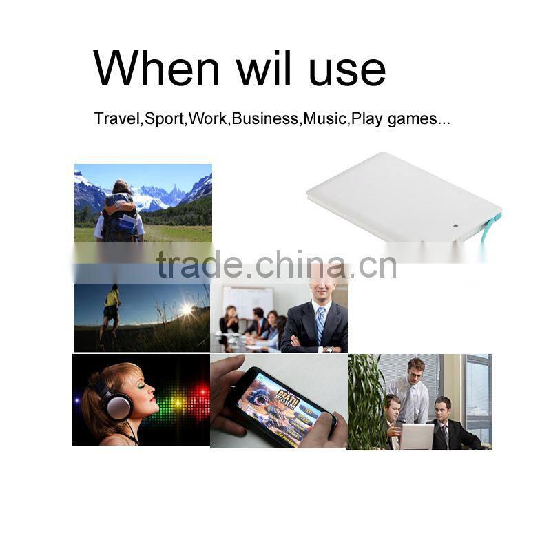 2016 Gleese Wholesale Power Bank Credit Size Different Colors Pocket Power Bank