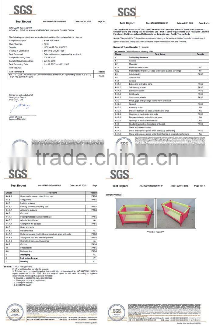 Deluxe baby playpen travel cot baby crib baby cot baby bed portable baby playpen