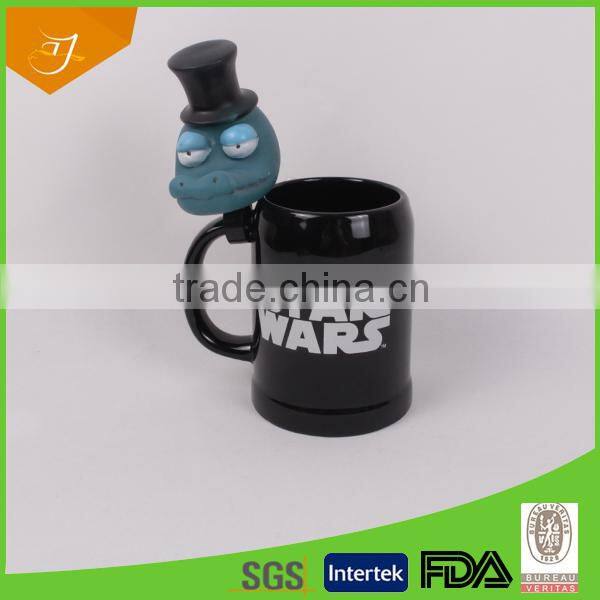 manufacturer cheap Custom beer mug with bell,beer mug for christmas gift