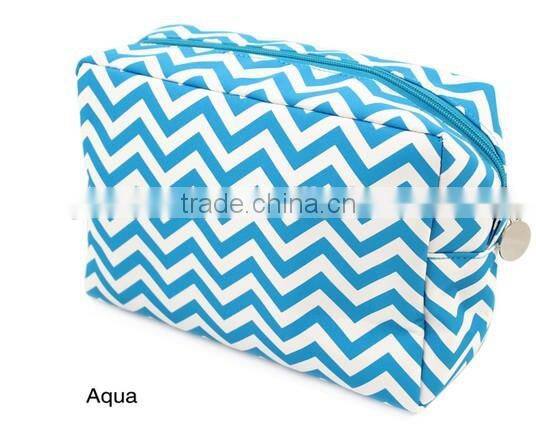 korean fashion cheap red white striped canvas makeup bags