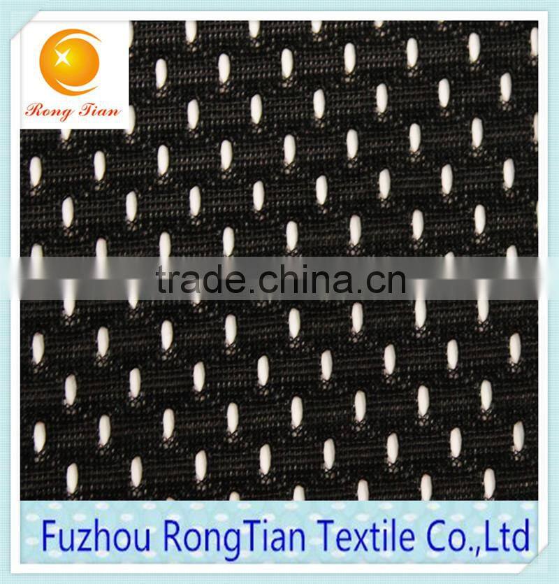 Breathable polyester warp thin big 68D hole knitting net fabric for sportwear