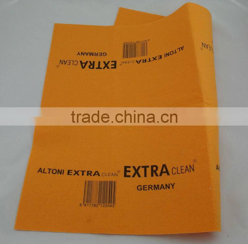 Germany extra clean logo printed orange super absorbent floor wipers