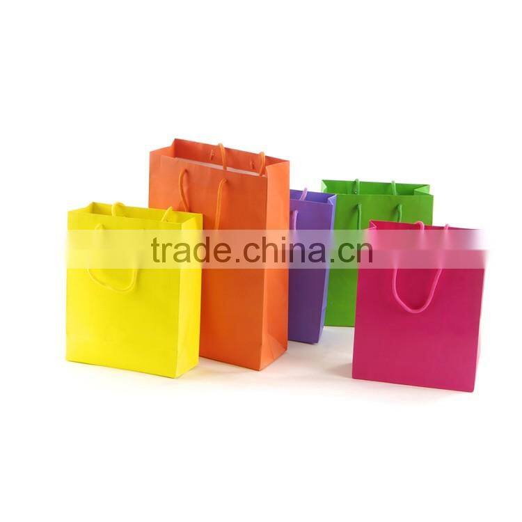 Decoration handmade disposable shopping paper bag with handle