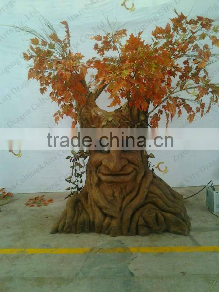 theme park animatronic life size talking tree for decoration