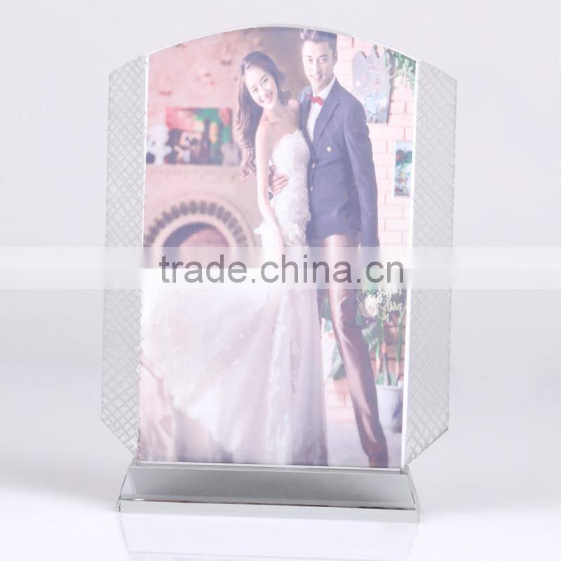 Sublimation crystal glass block can be print your own picture