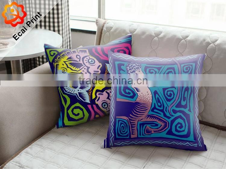 2016 popular comfortable heat transfer printed pillow with artwork