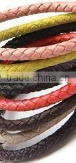 Wholesale sheepskin round knitted leather cord