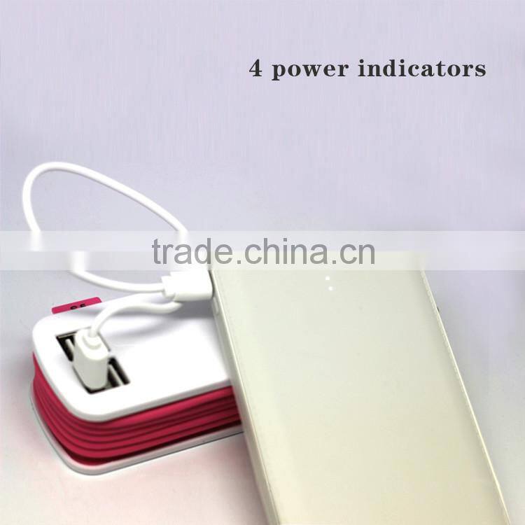 2016 new hot selling design leather 10000mah universal powerbank