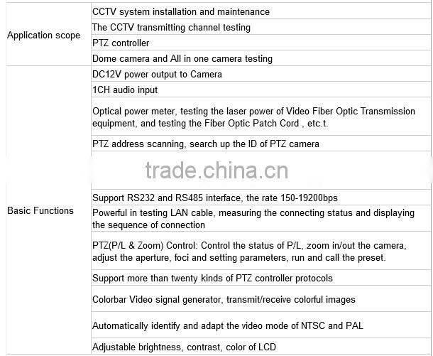 3.5 Inch IP Camera test Self-adjusting With Backup Battety CCTV Tester pro