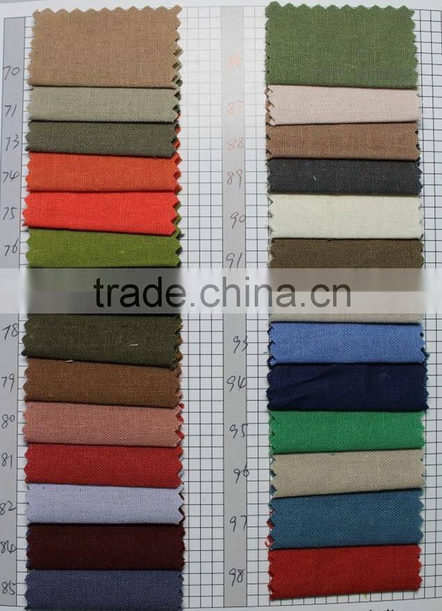 Solid Color Cotton Linen Fabric for Garment
