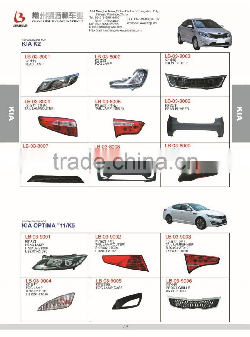 CAR parts & auto accessories front bumper FOR KIAK2 rio 2014 2015 2016