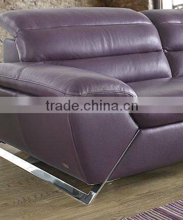 2016 Modern Design Top Grain Leather Sectional Sofa Furniture 8072