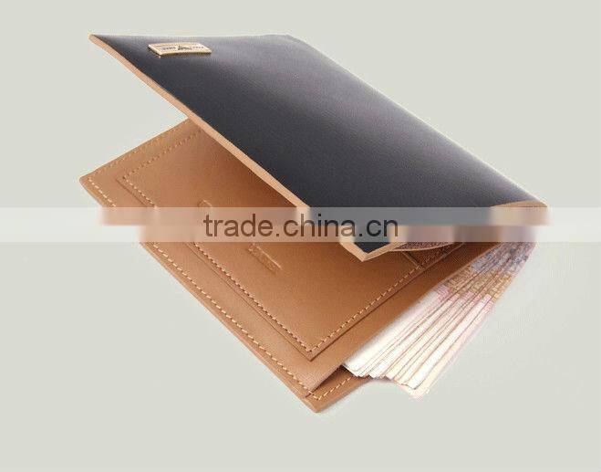 fashional men's genuine leather wallet/leather cheque holder / men's genuine leather wallet with multifunctional pocket