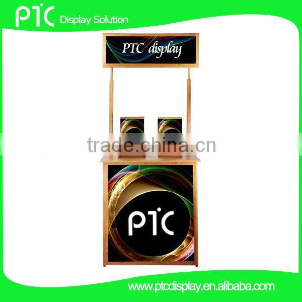 Bamboo exhibition counter