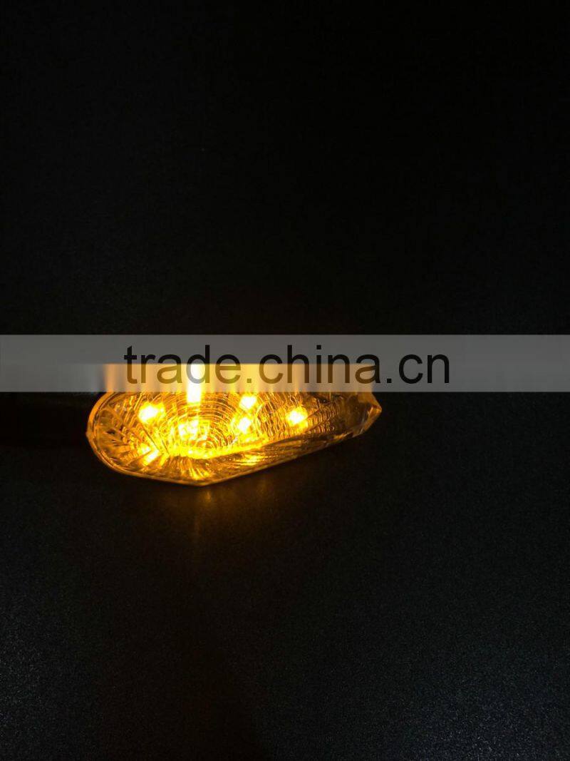 Easy install 2W 12V 9SMD LED Yellow Waterproof Motorcycle Turn Signal