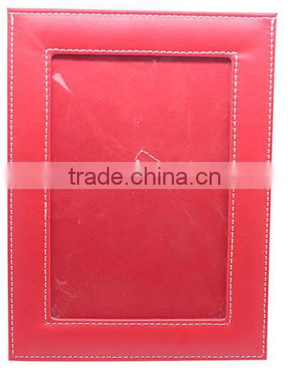 Most popular exquisite and high quality square leather small photo frame