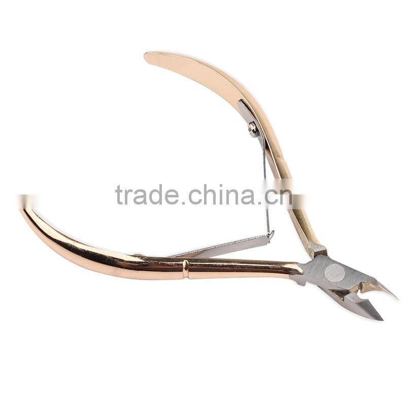 2016 golden and silver color stainless steel nail cuticle nipper
