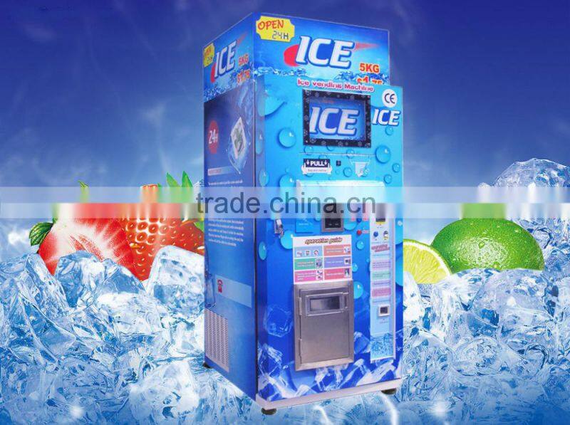 Full Automatic Bag Ice And Bulk Ice Vending Machine/ Outdoor Ice Vending Machine/ Coin And IC Card Operate Ice Vending Machine