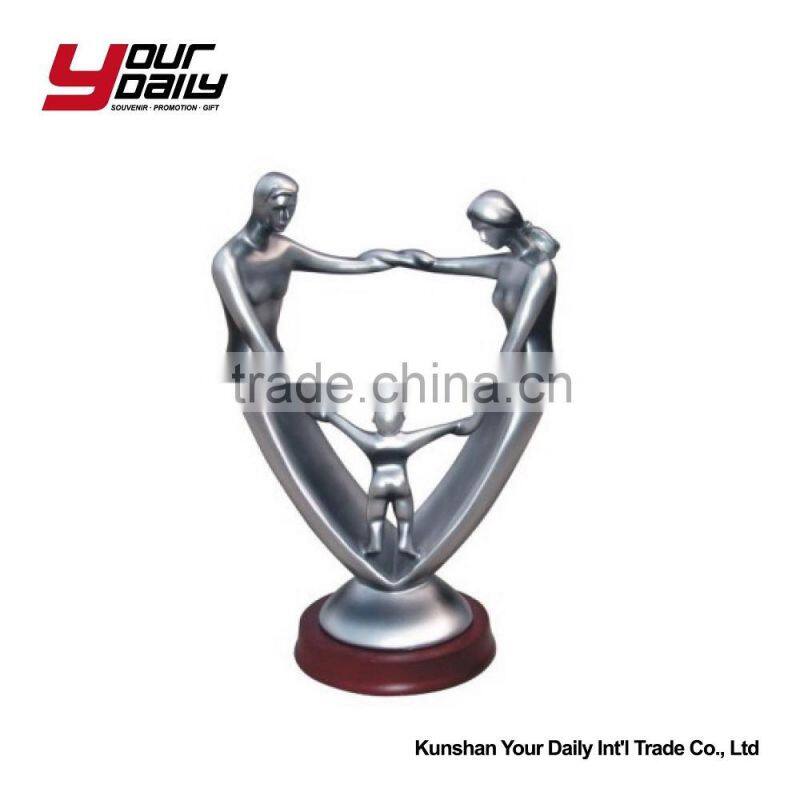 lady clock craft polyresin figurine for gifts