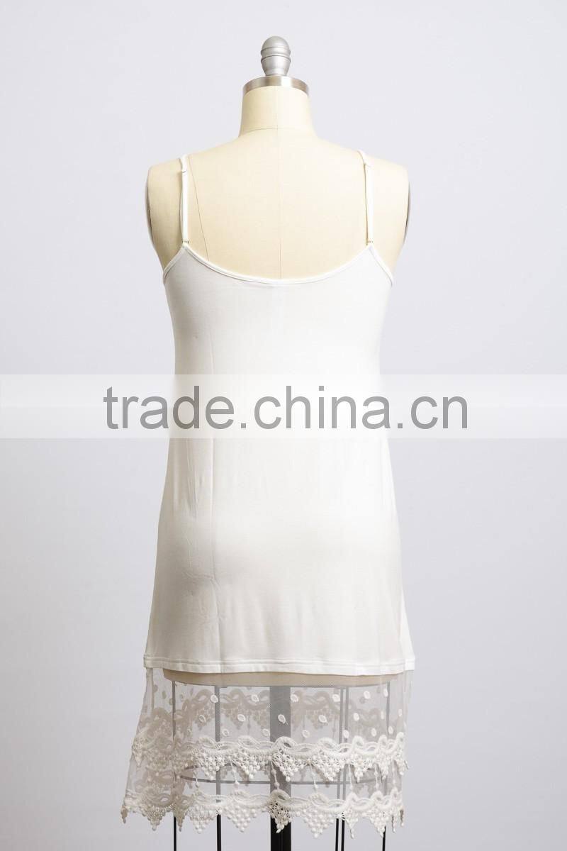 Latest Design Adjustable Strap Girls Dress Elastic Lace Slip Dress Extenders