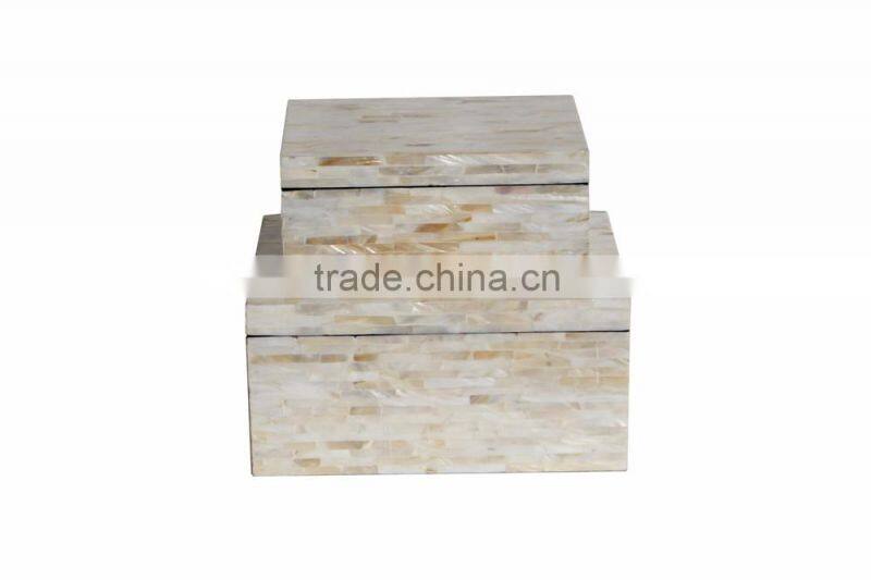 Mother of pearl inlaid jewelry box