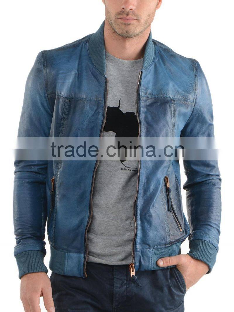 Classical Mens Classic Leather Jacket Fashion 2016