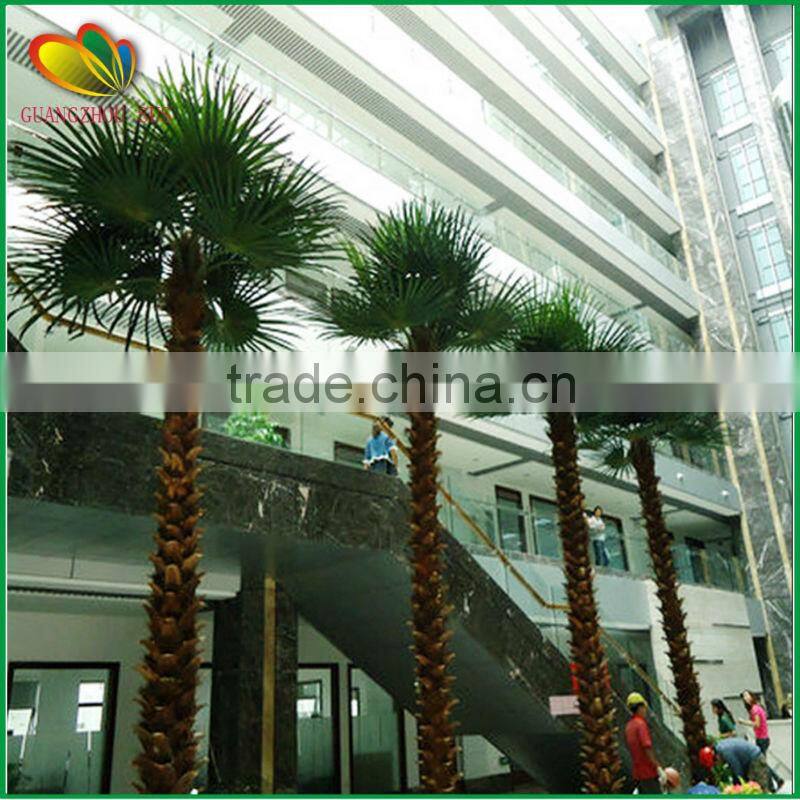 Wholesale artificial palm tree fiberglass artificial fan palm tree