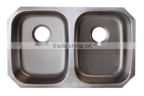 double equal bowl stainless steel sink kitchen equipment