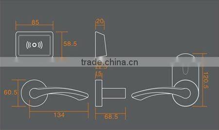 Modern Fully Copper High Security Sliding Door Lock in Locks