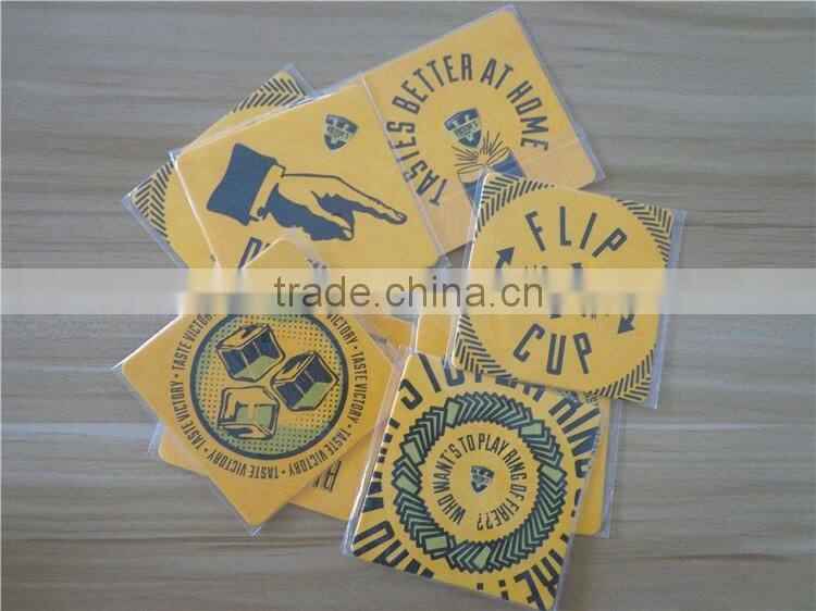Custom good quality cheap paper beer mats paper mats paper coaster