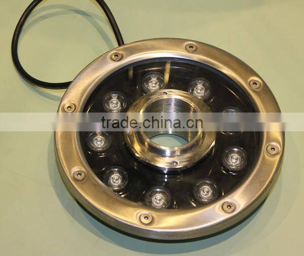 IP68 fully waterproof 304 stainless steel 24v 6w 9w 12w colorful submersible fountain led light