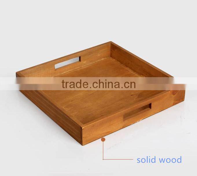 Trade assurance unique Bread storage table decorative wooden tray