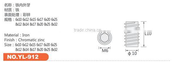 Furniture nut cabinet insert nut