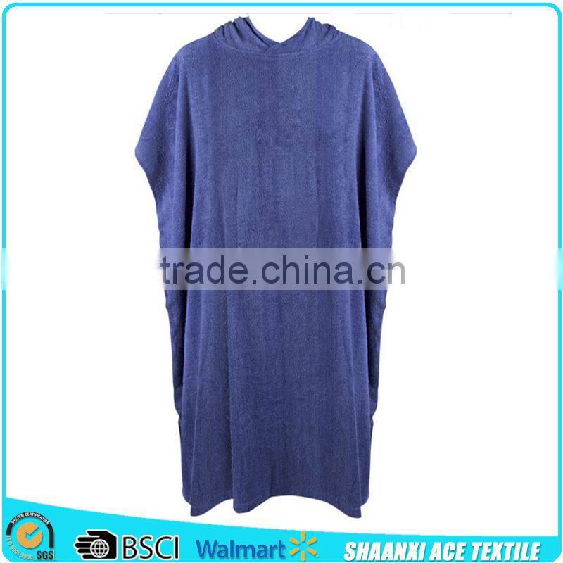 100% cotton terry one color Adult size robe towel plain woven adult robe towel