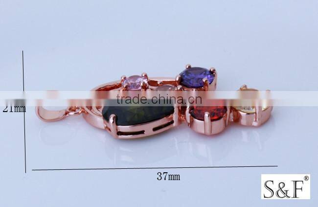 q888139 Good Quality Wholesale Colored Zircon Africa Shaped Pendant