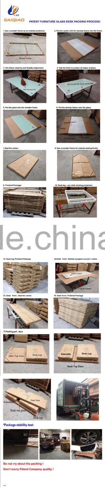 office furniture 8 seaters meeting desk glass conference room table PT-C002