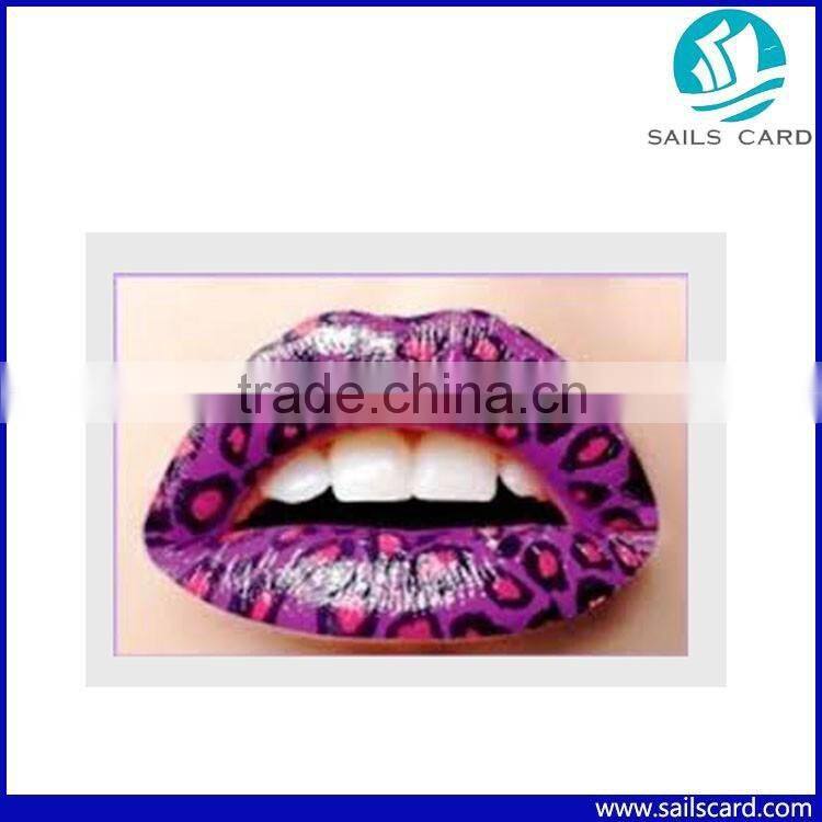 3D Silver Temporary Lip Sticker Waterproof Tattoos