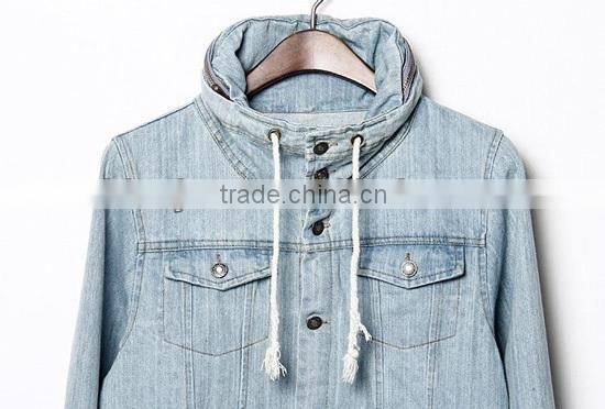 Fashion denim jacket for men oem high quality men's jeans cotton jacket plain denim jacket (JXJ25858)