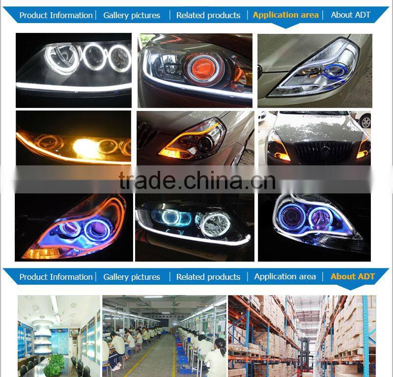 60cm 85cm dual color switchback white yellow color flexible led strip daytime running light headlight