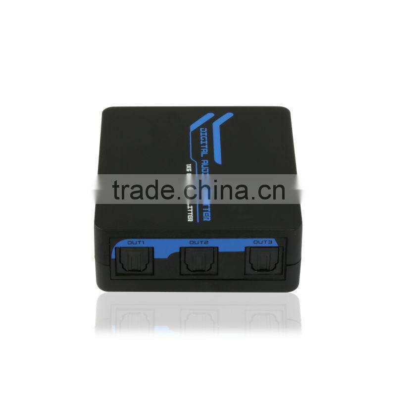 Retailer Toslink Optical 1 to 5 Audio Splitter Support Signal Retiming With USB Power Cable