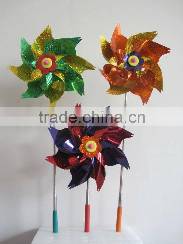 Extendable plastic windmill for kids
