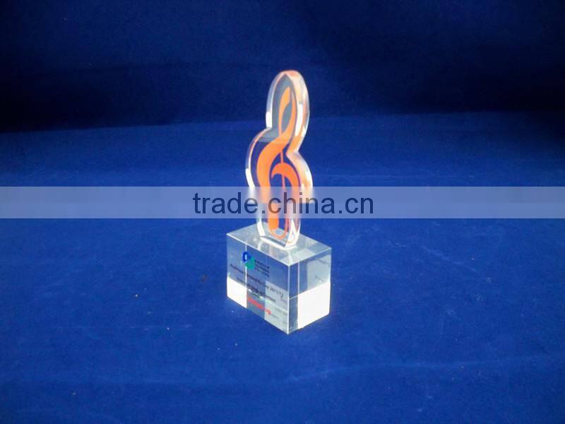 Music Awards crystal acrylic award trophy