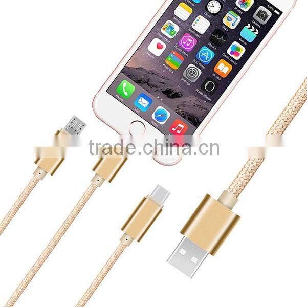 Hi-speed TPE/Nylon Braided USB cable USB 3.1 Type C Cable