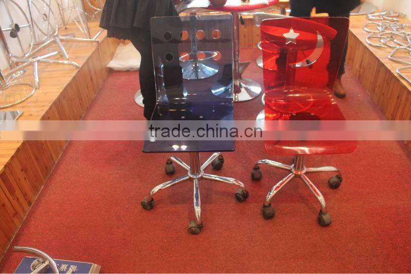 HG1211 clear acrylic bar stools with wheels