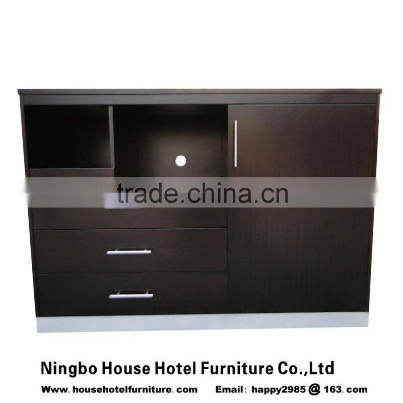 hotel furniture king nightstand with stainless steel kick toe